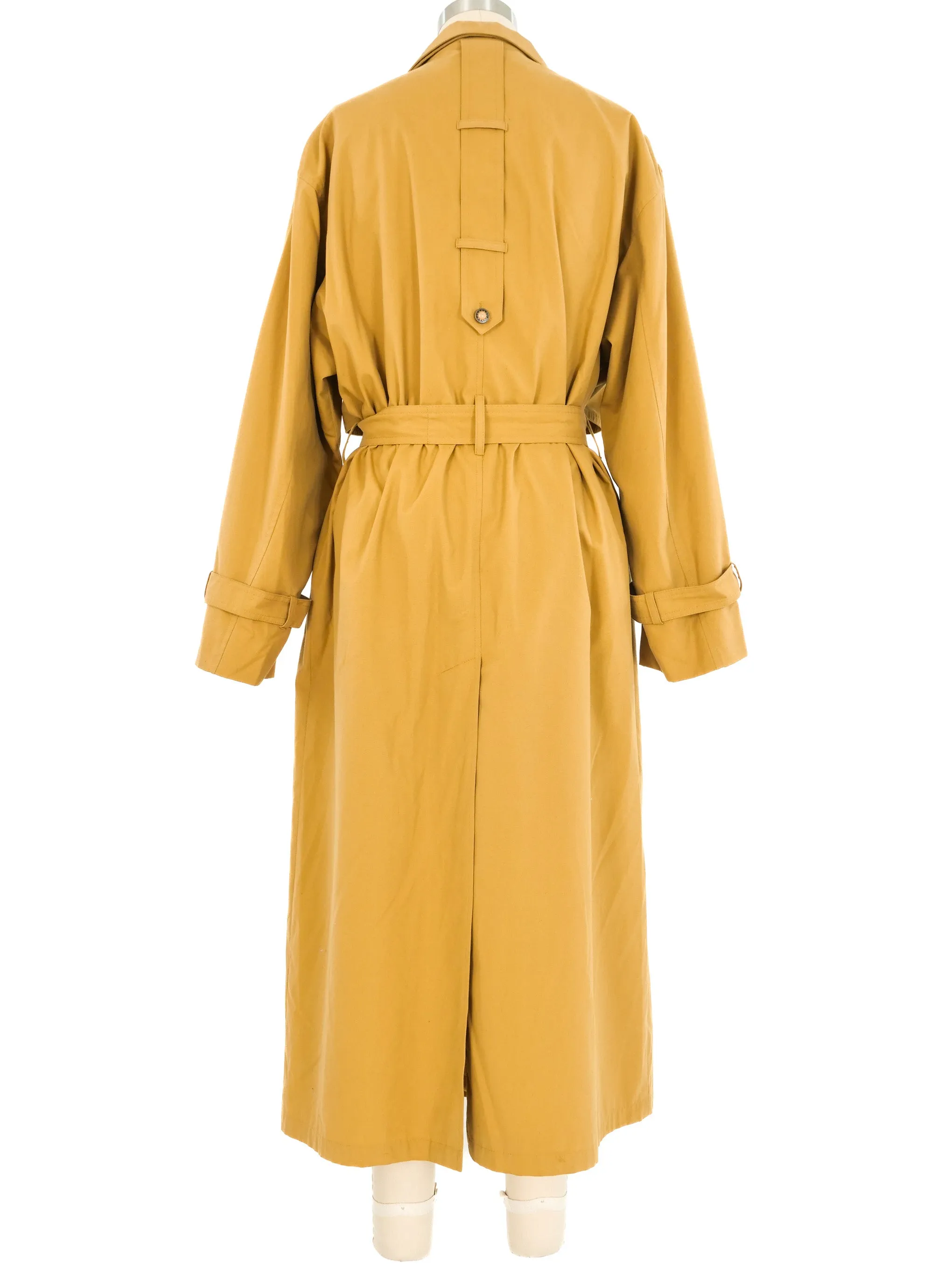 1980s Mustard Trench Coat