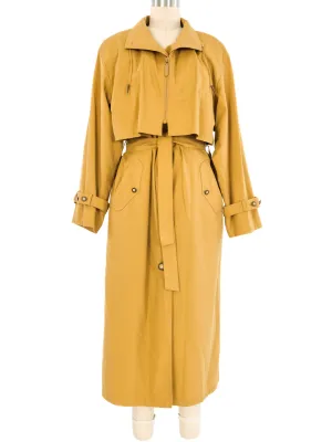 1980s Mustard Trench Coat