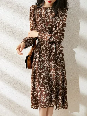 2022 Summer New White Chiffon Dress Gentle Wind Closing Waist Aging Long Skirt Super Fairy Mid Length Skirt Dresses for Women