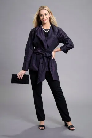 28" Metallic Wrap Jacket with Belt