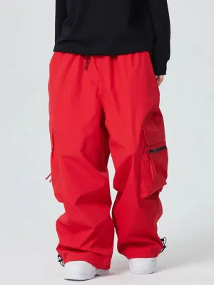 Adult Zip Pocket Baggy Cargo Snowboard Pants