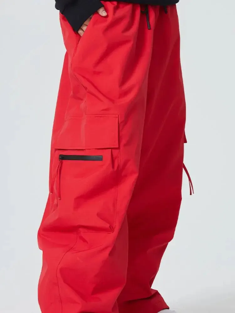Adult Zip Pocket Baggy Cargo Snowboard Pants