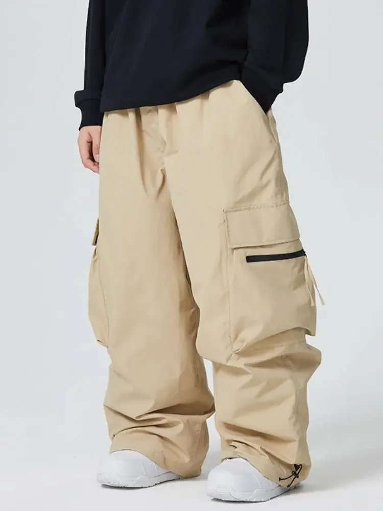 Adult Zip Pocket Baggy Cargo Snowboard Pants