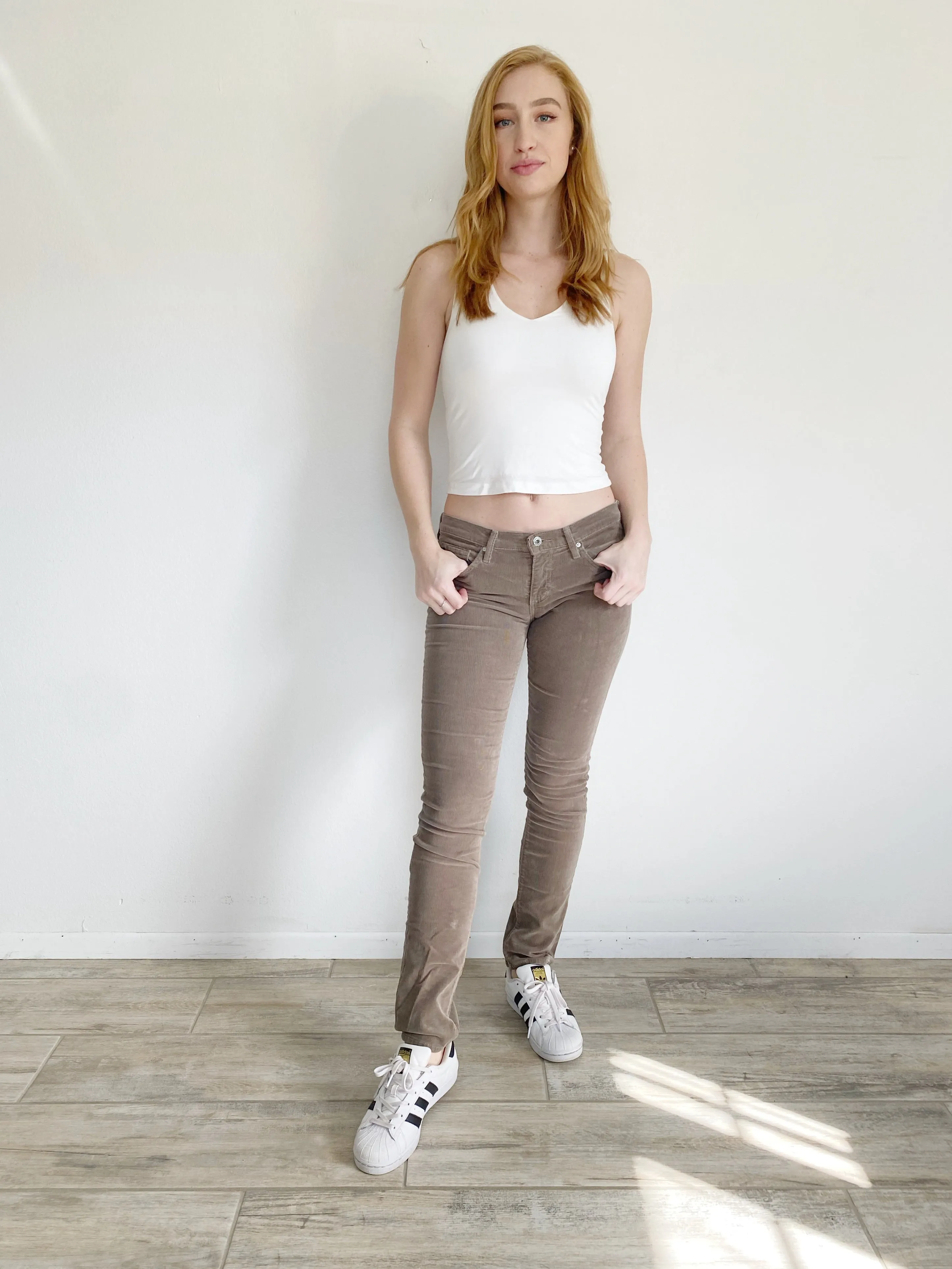 AG Adriana Goldschmied Stevie Straight Corduroy Pants 26