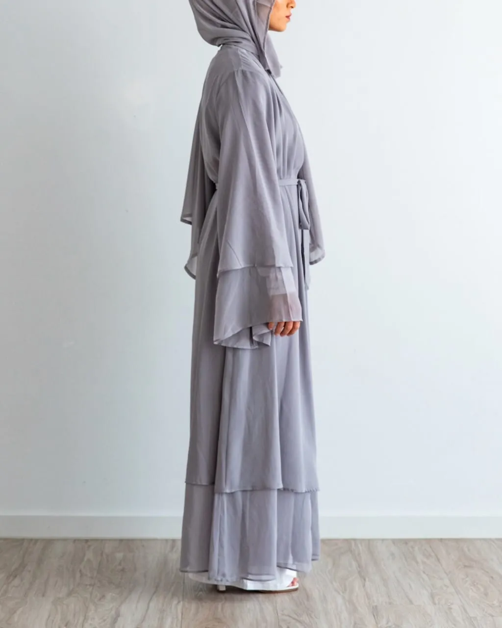 Aisha Abaya with Hijab - Silver
