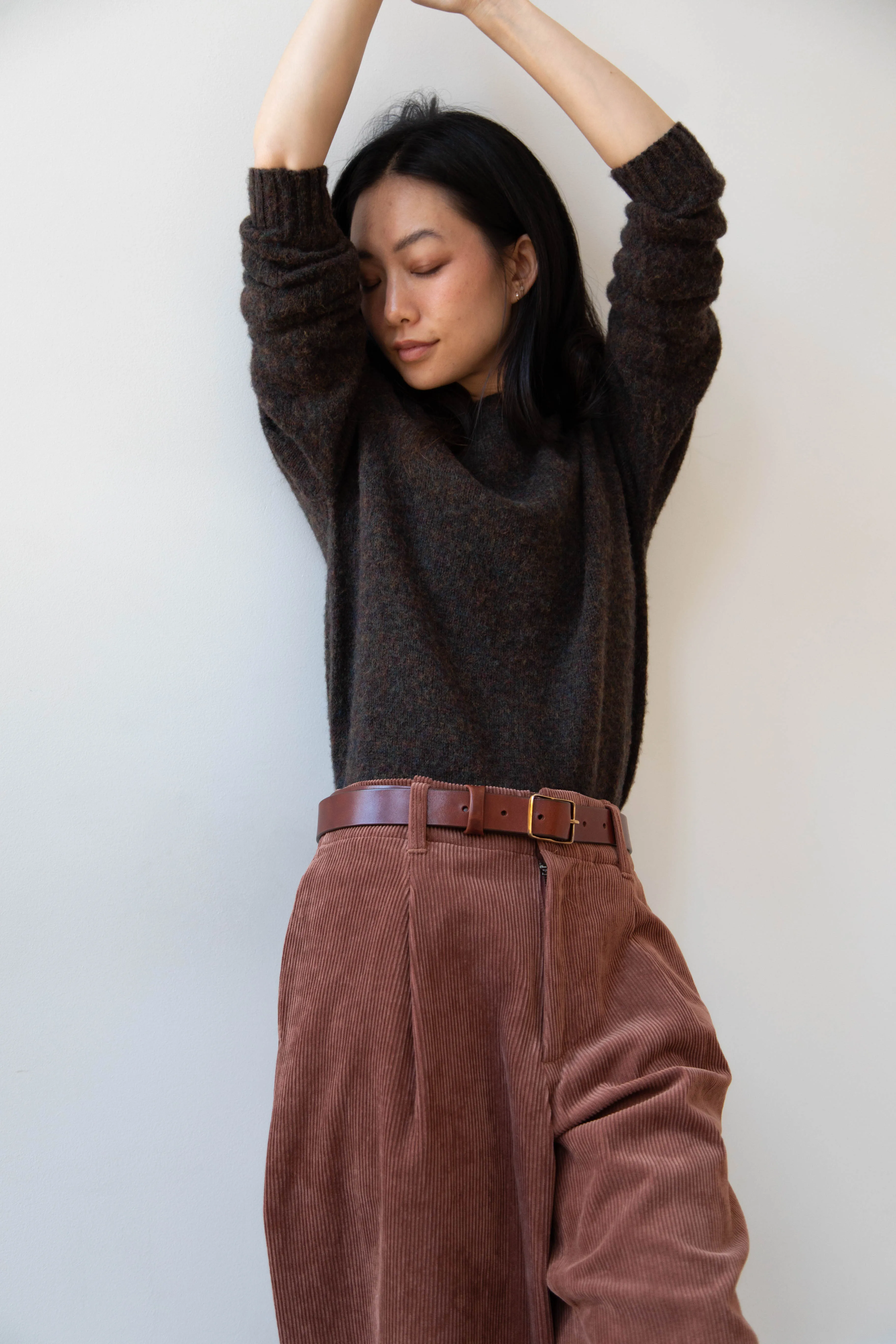 Aseedonclöud | HW Wide Corduroy Trousers in Brick