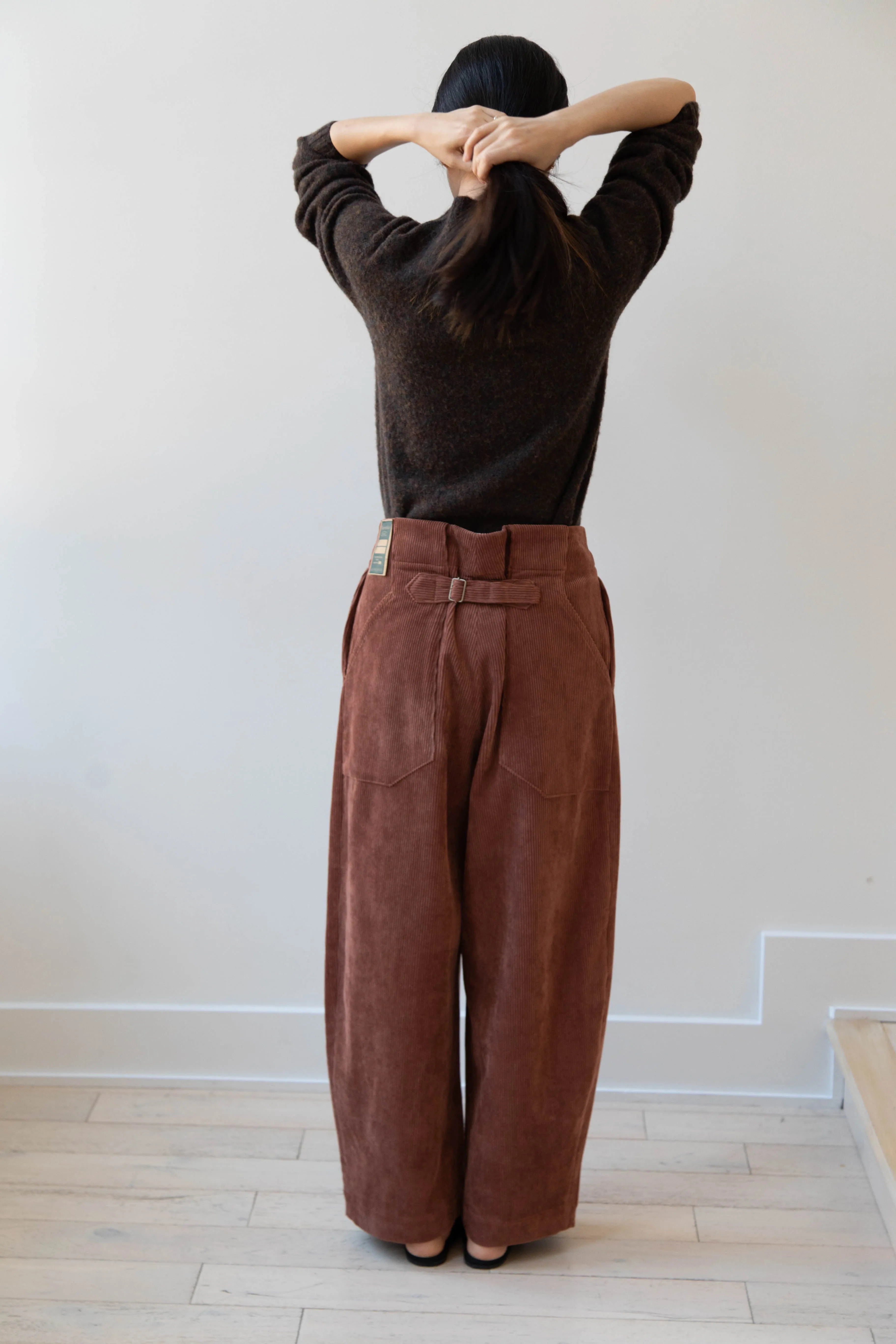 Aseedonclöud | HW Wide Corduroy Trousers in Brick