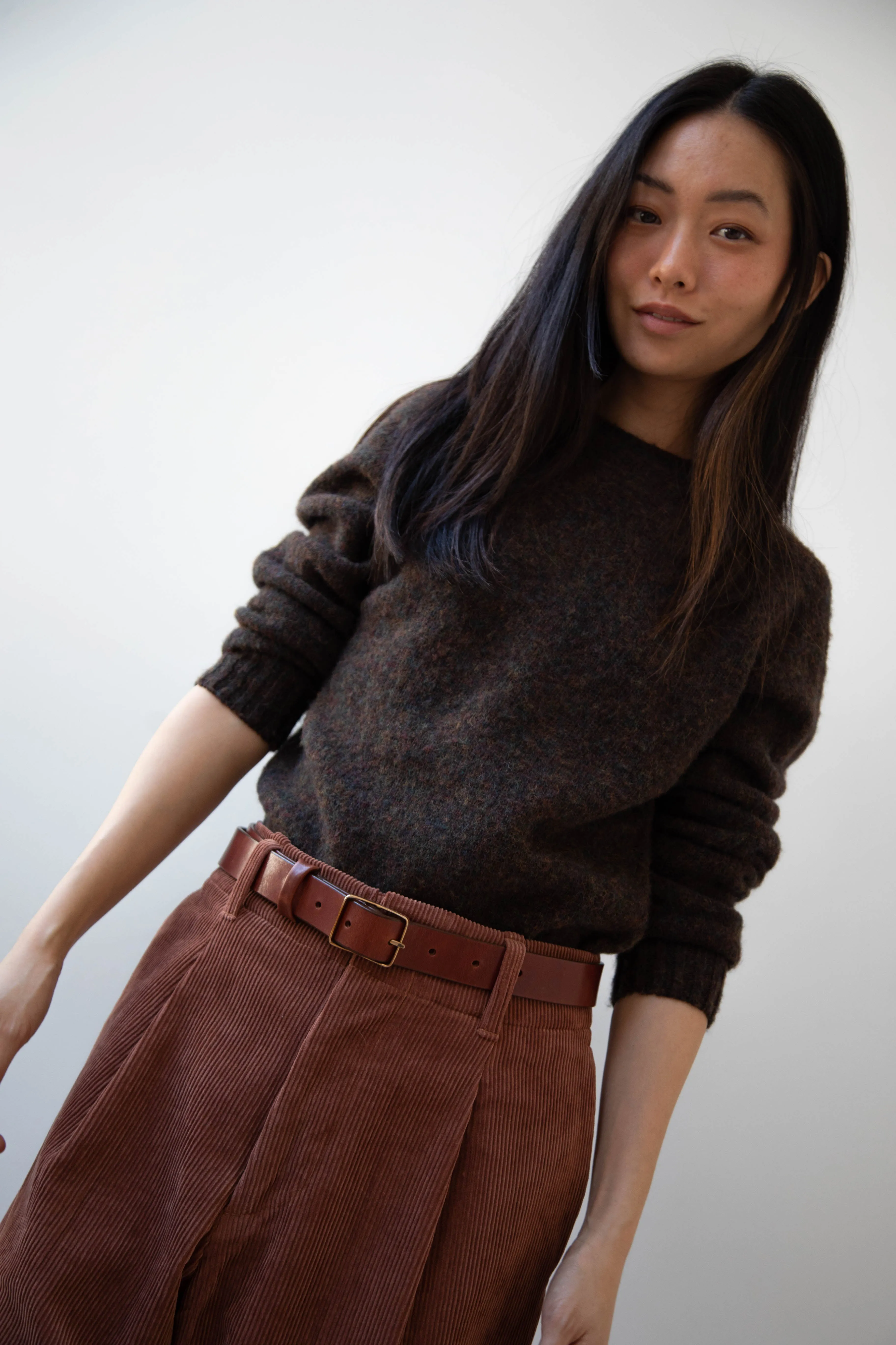 Aseedonclöud | HW Wide Corduroy Trousers in Brick