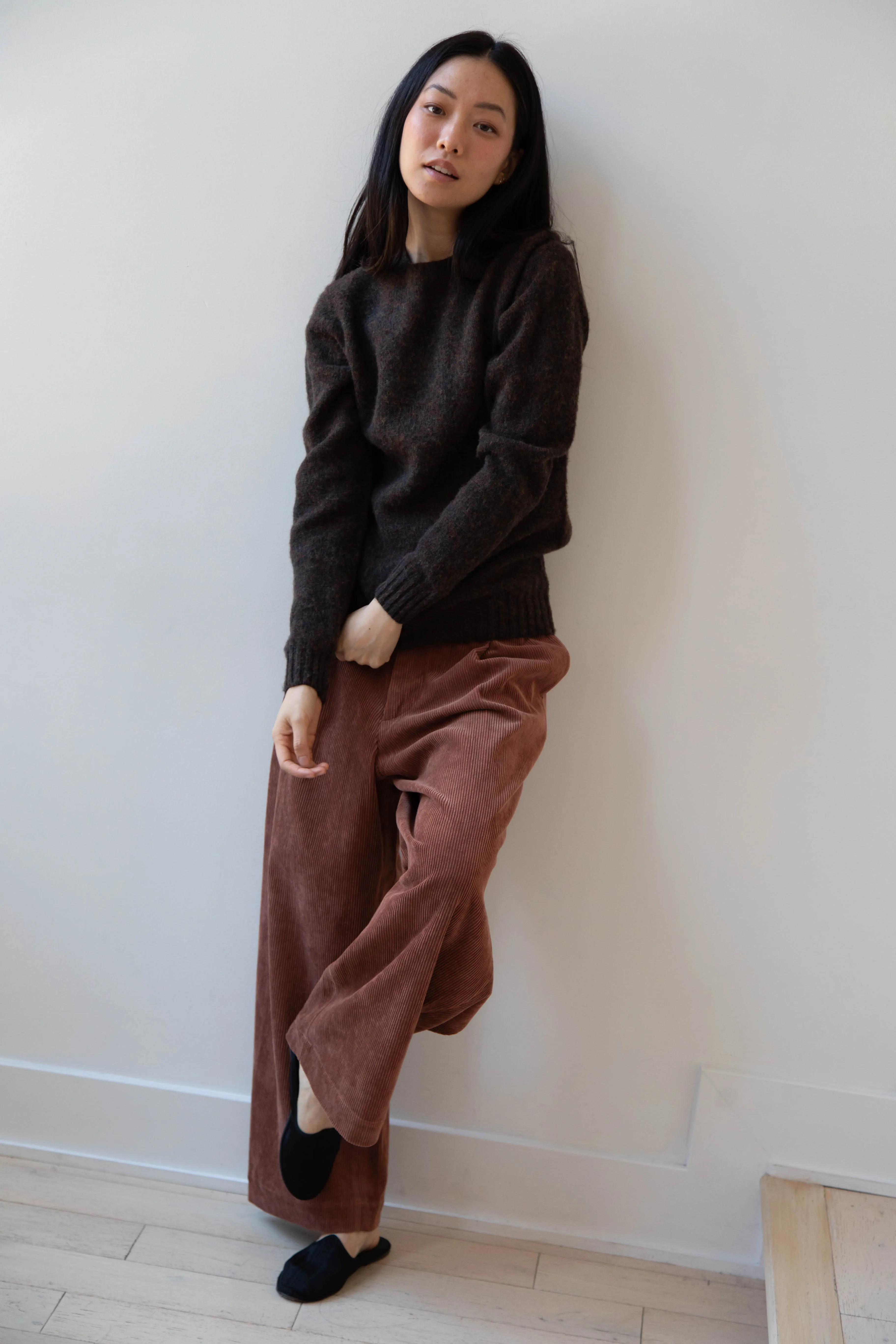 Aseedonclöud | HW Wide Corduroy Trousers in Brick