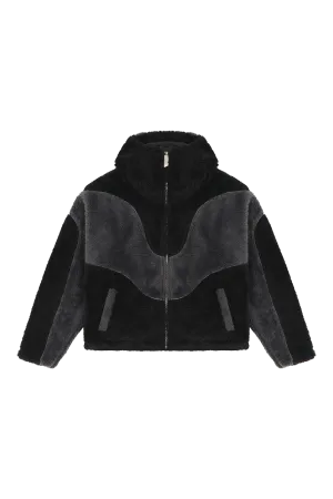 Ash Black Basic Fleece Jacket