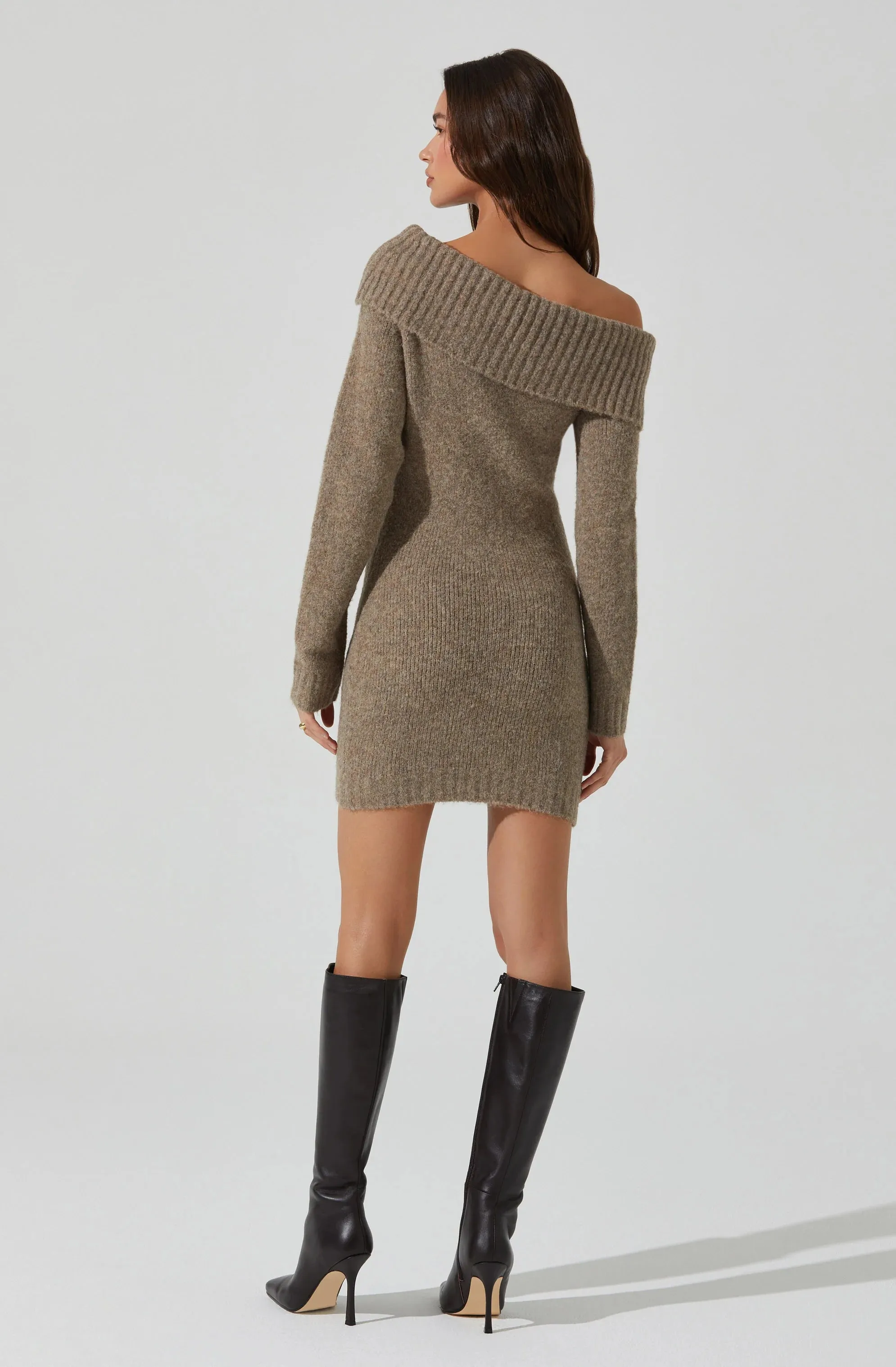 AST Leya Sweater Dress in Taupe