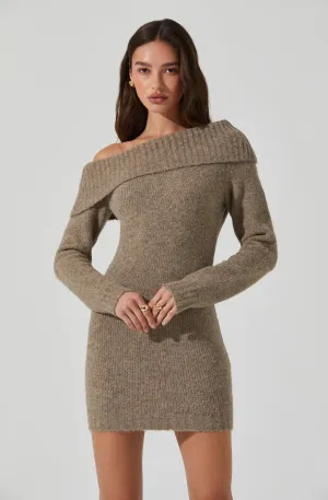 AST Leya Sweater Dress in Taupe