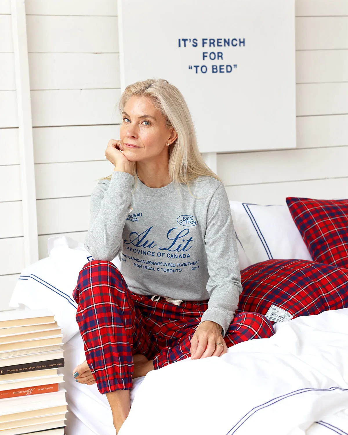 Au Lit x Province of Canada Vintage Logo Tee Grey