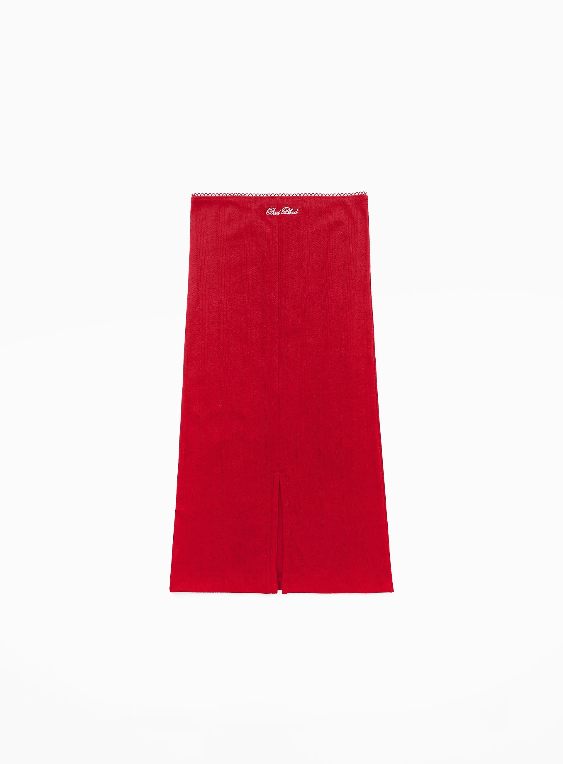 Badblood Classic Logo Pointel Midi Skirt - Red