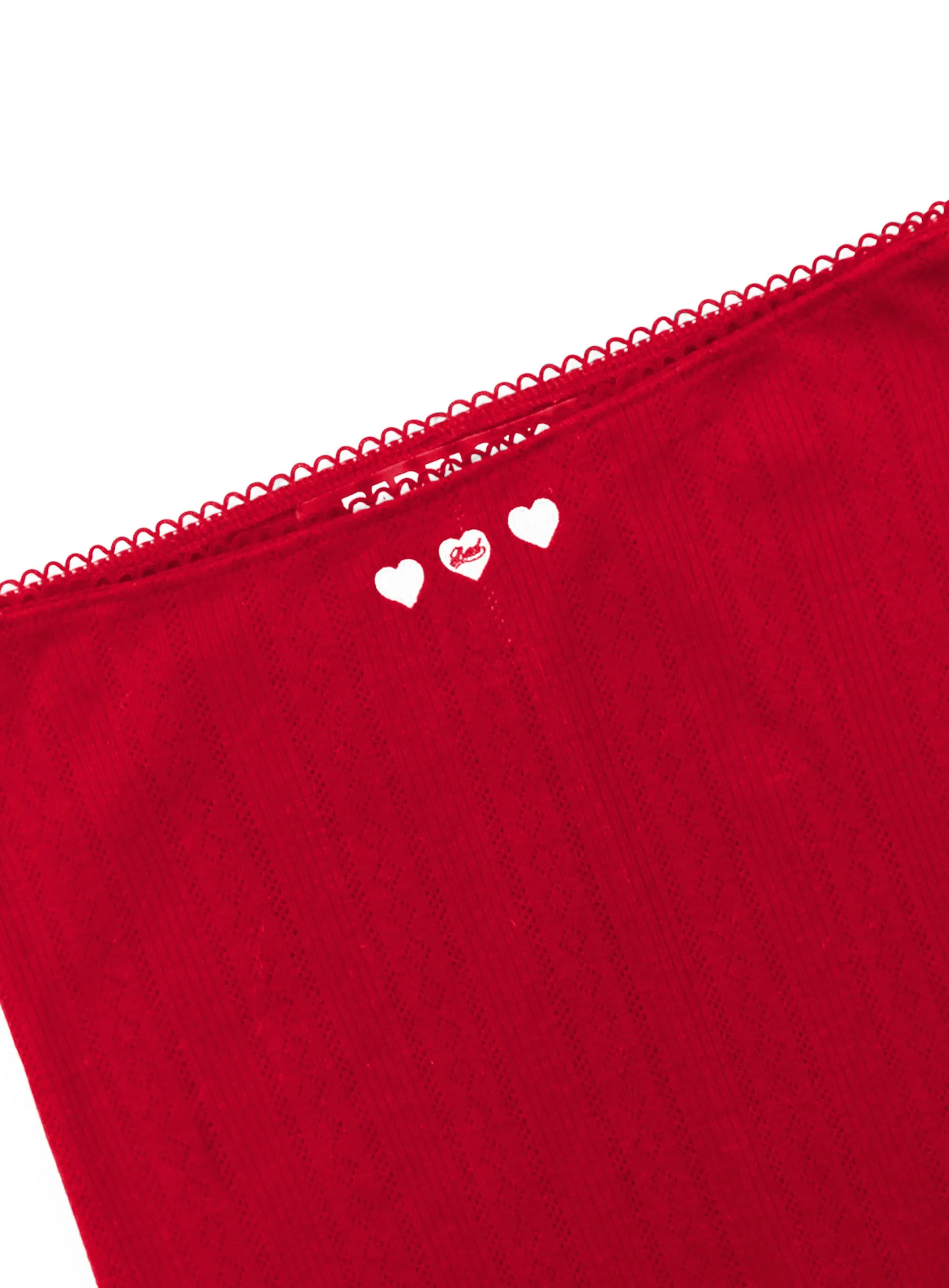 Badblood Classic Logo Pointel Midi Skirt - Red