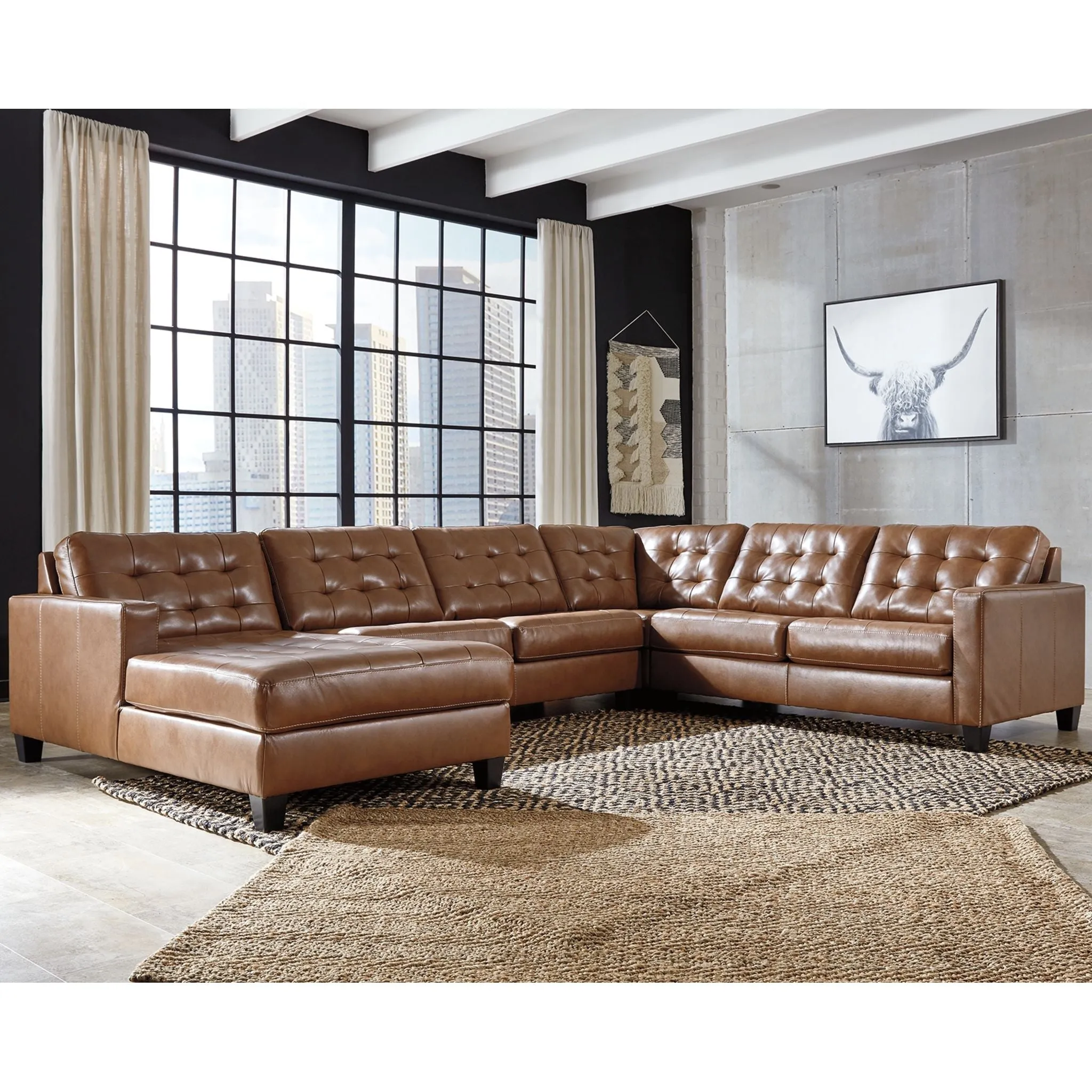 Baskove 4 Piece Sectional with Chaise