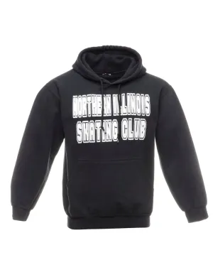 Black Printed Hoodie - S