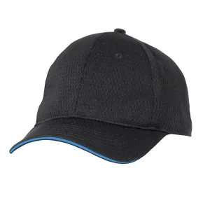 Blue Cool Vent Baseball Cap w/ Trim