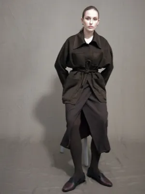 Brown Belted Jacket