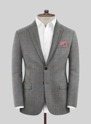 Caccioppoli Rarco Glen Gray Wool Jacket