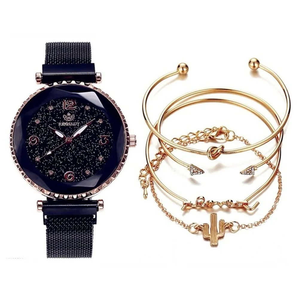 Cactus Shimmery Wrist Watch Set