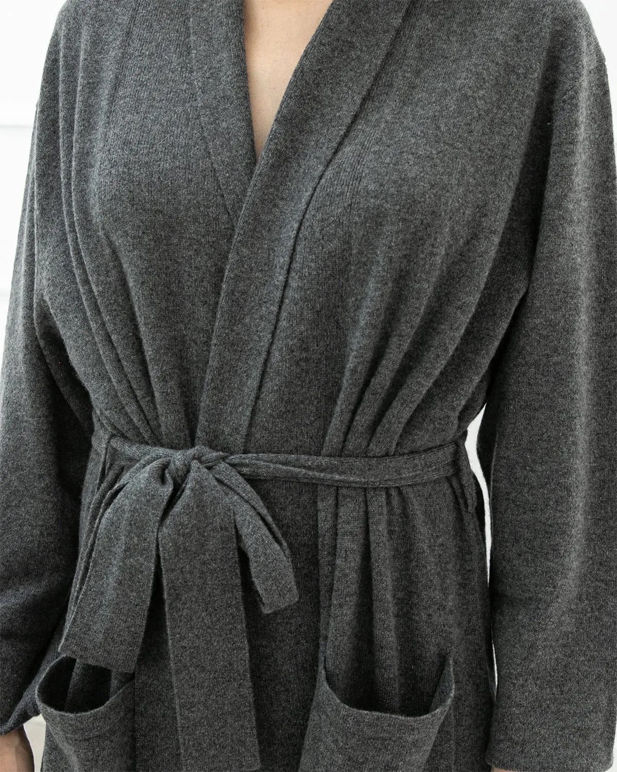 Cashmere Robe Charcoal