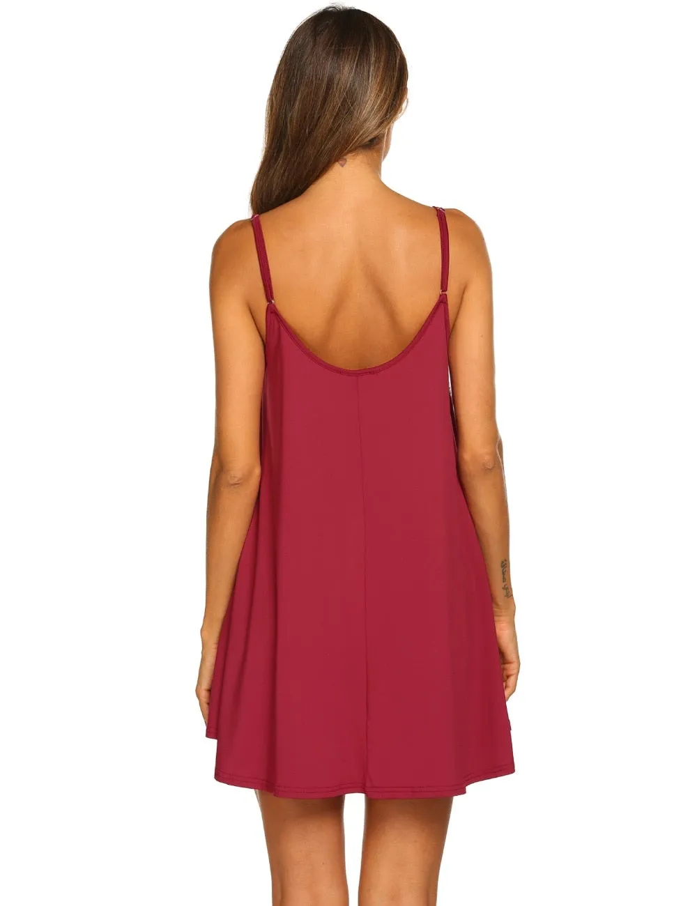 Casual Spaghetti strap lace slip