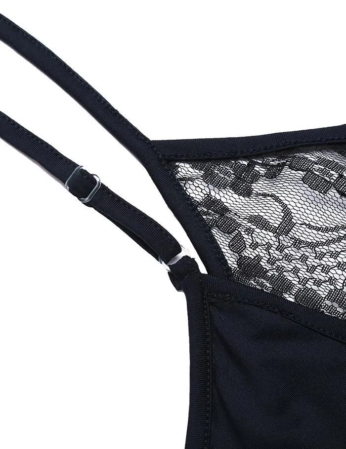Casual Spaghetti strap lace slip
