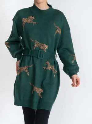 CHEETAH DRESS (Green)