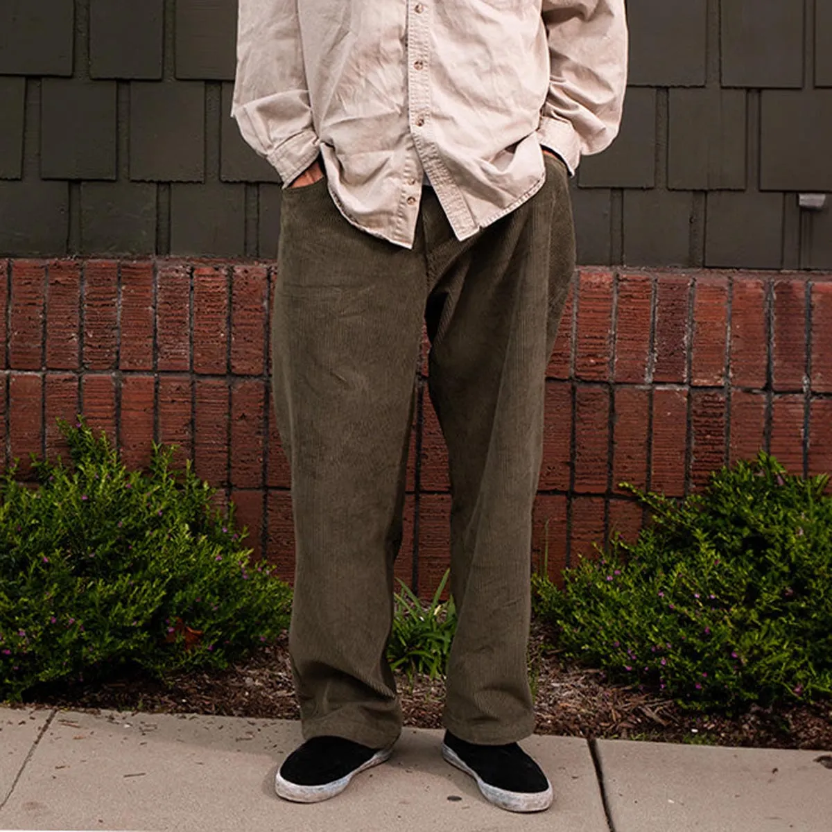 Chocolate Cord Pants - Olive