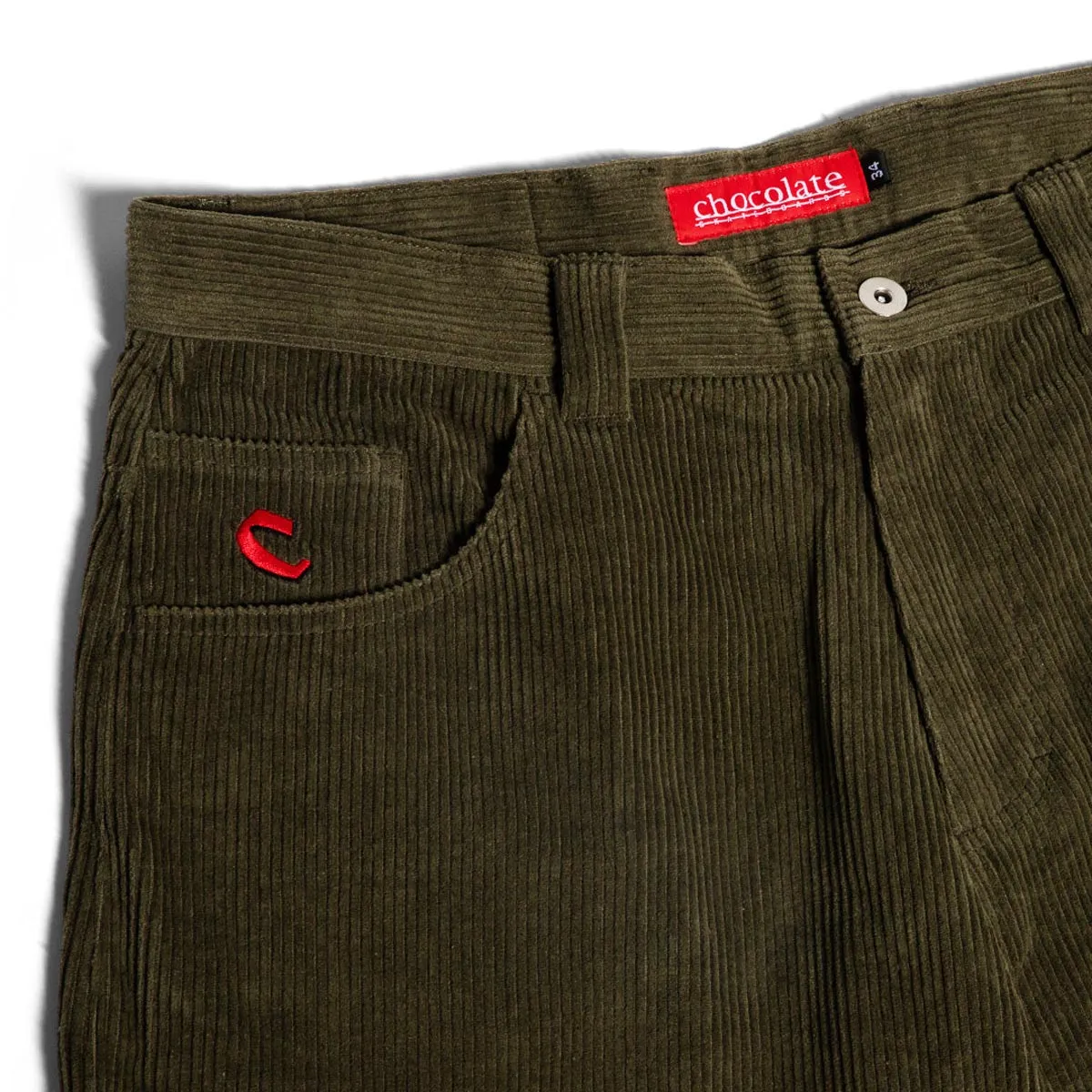 Chocolate Cord Pants - Olive
