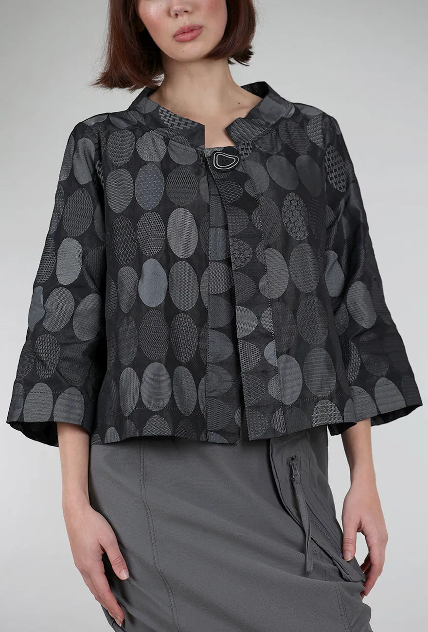 Circle Jacquard Eva Jacket, Silver