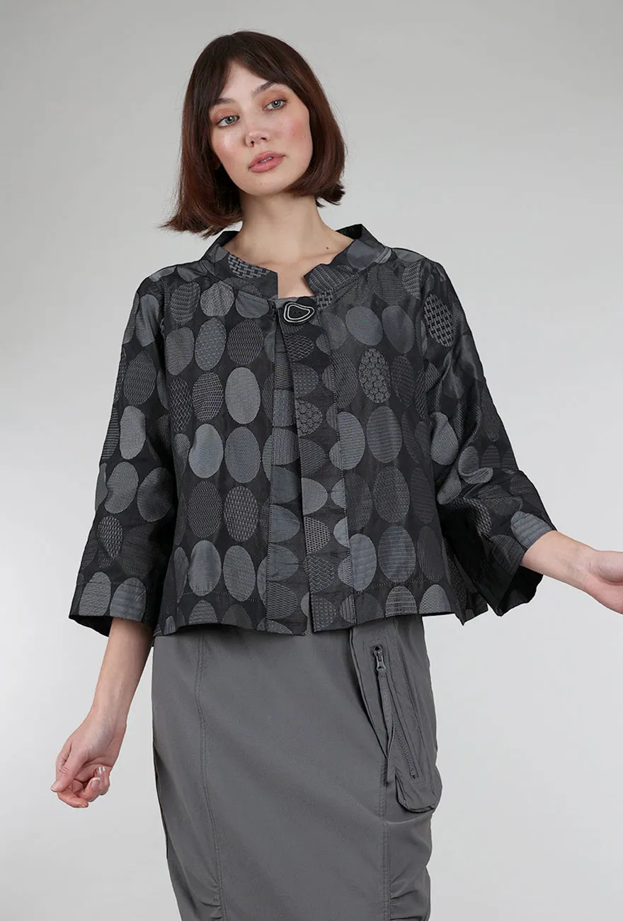 Circle Jacquard Eva Jacket, Silver