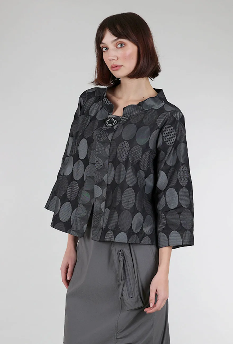 Circle Jacquard Eva Jacket, Silver