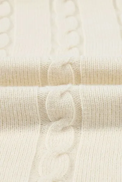 Comfort Drop Shoulder Sweater Cable Knit Dress