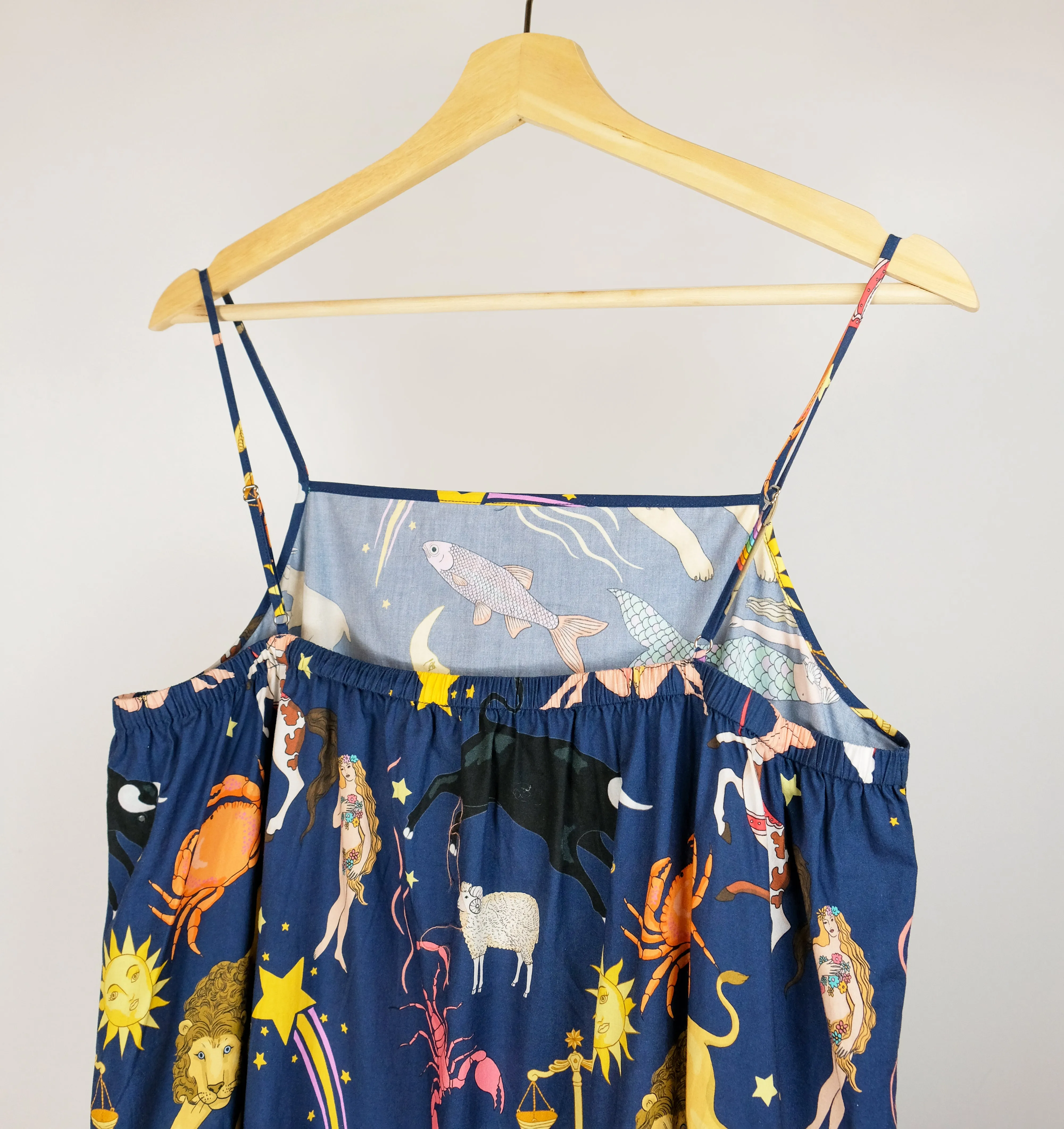 Constellations cotton slip dress