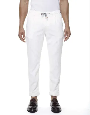 Corduroy Jogger Pants - Bianco