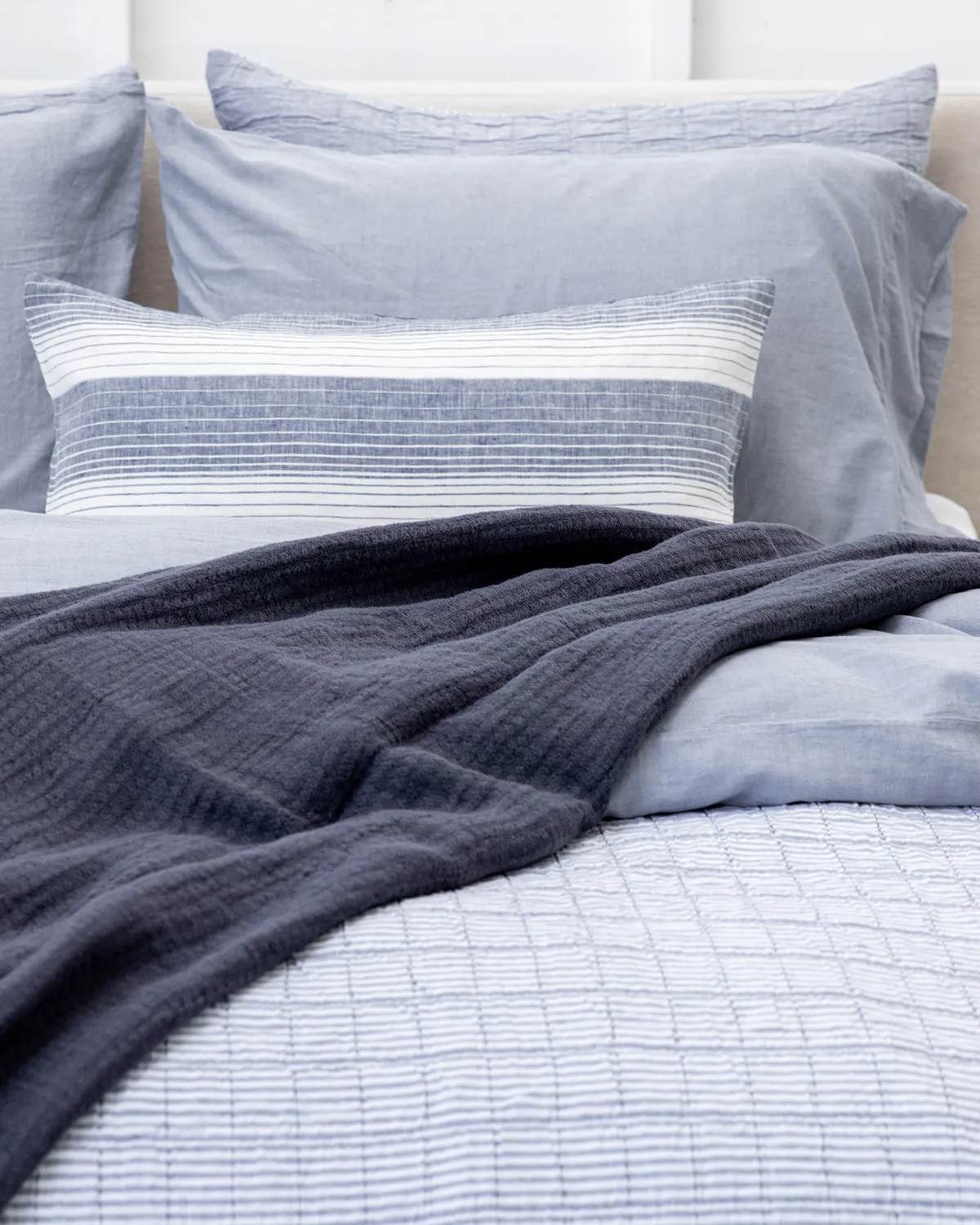 Cortina Linen Cushion Blue