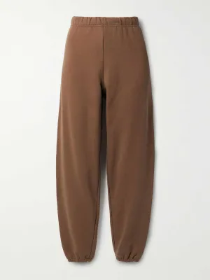 Cotton-jersey track pants