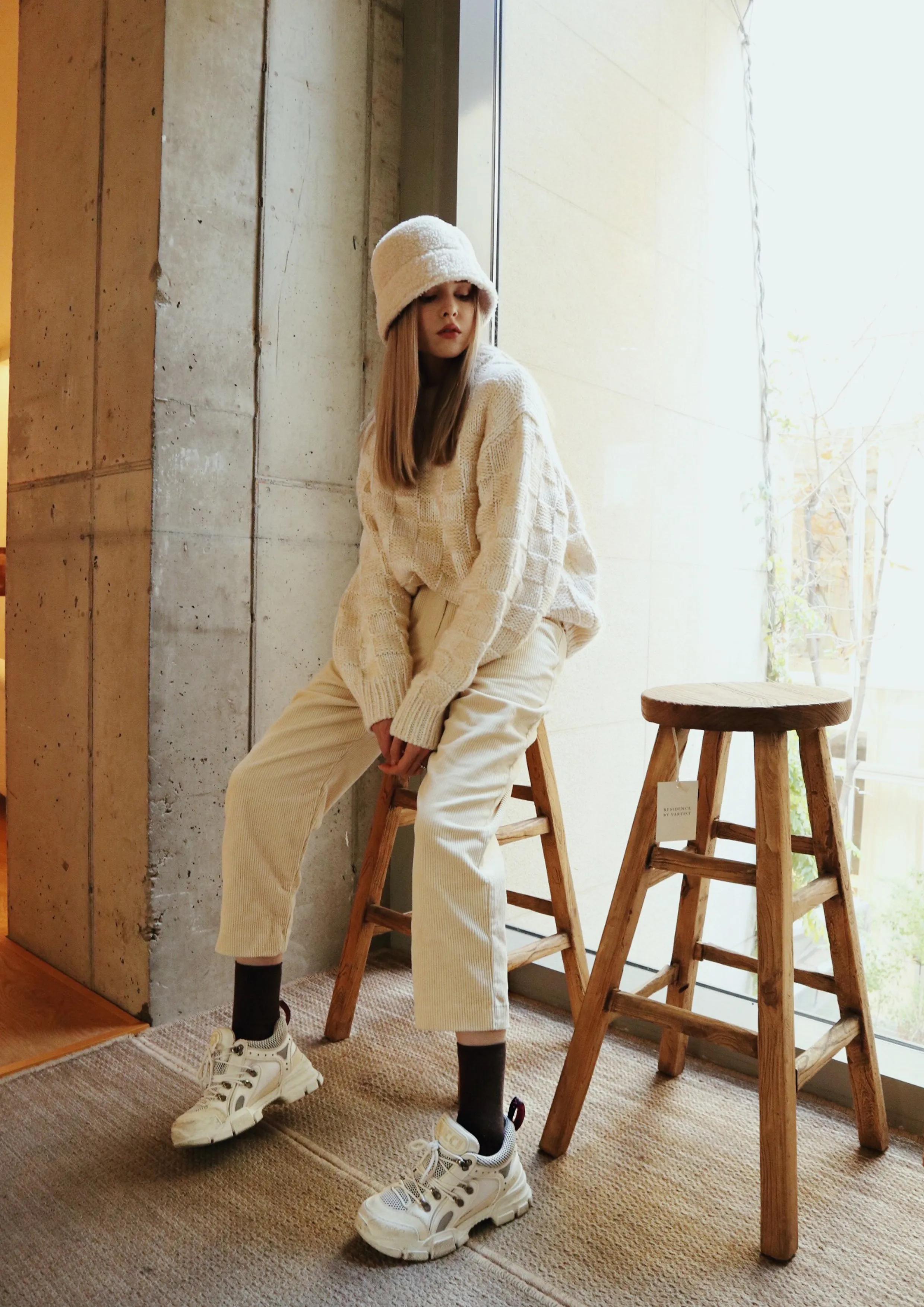 Cream Corduroy Pants