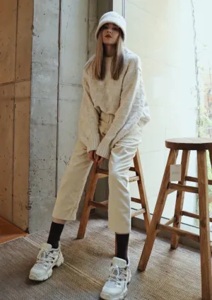 Cream Corduroy Pants