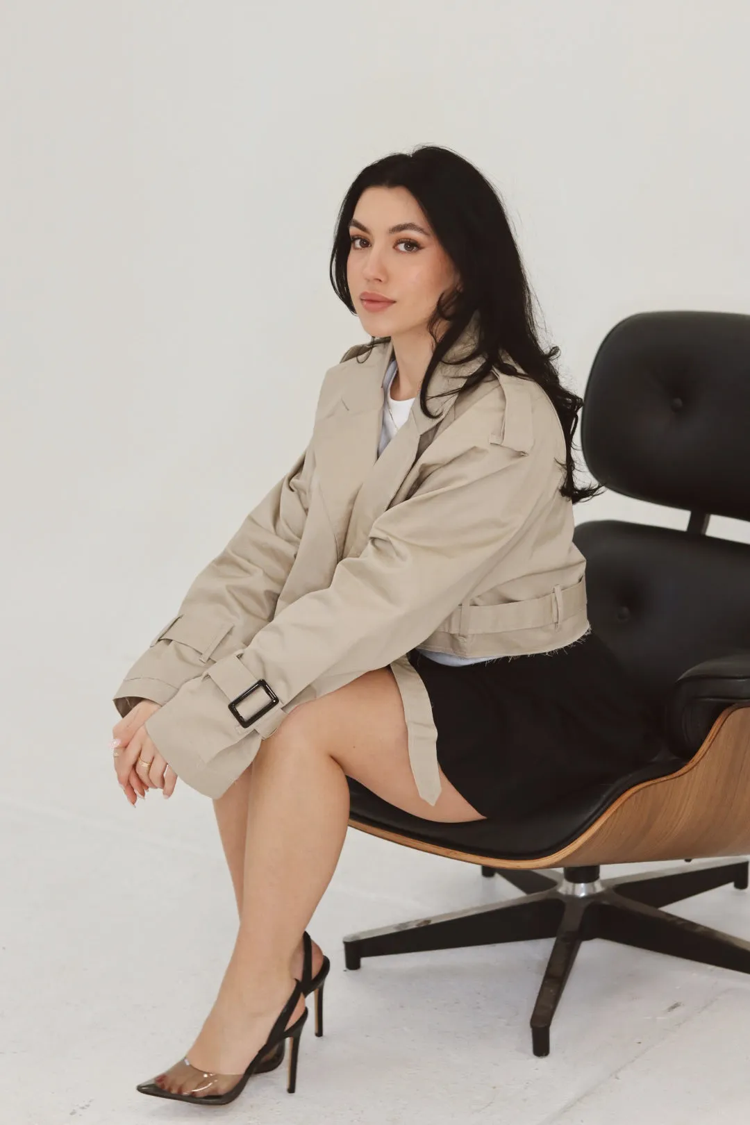 Cropped Trench Coat