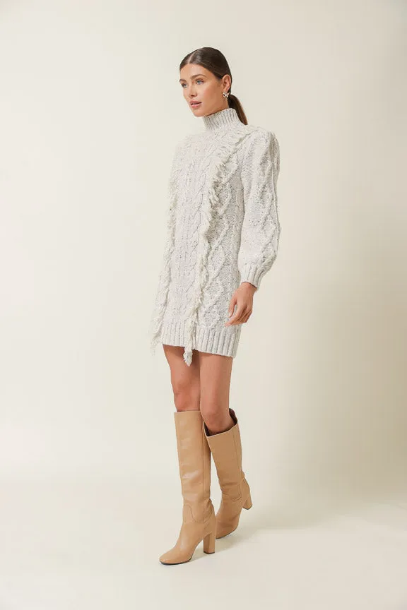 DARIA FRINGE SWEATER DRESS
