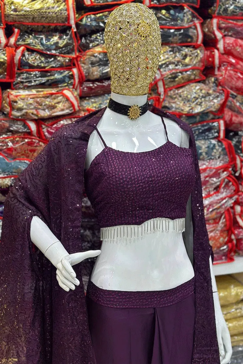 Designer Western Crop Top Lehenga For Party Function
