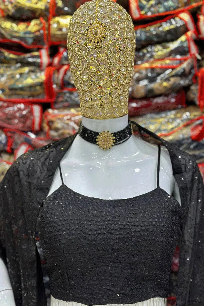 Designer Western Crop Top Lehenga For Party Function