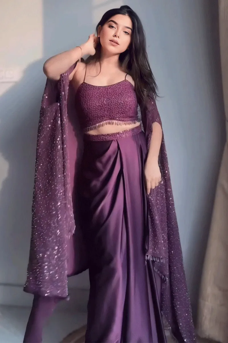Designer Western Crop Top Lehenga For Party Function