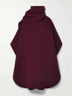 Draped wool-felt jacket