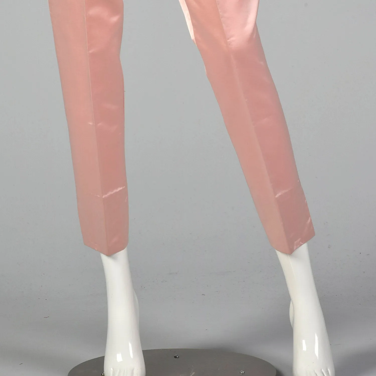 Dynasty 1960s Pink Silk Wrap Jacket and Cigarette Pant Set