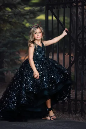 Euc "Magic" Midnight-  high low gown ( 7 Year - Petite 8 Year)