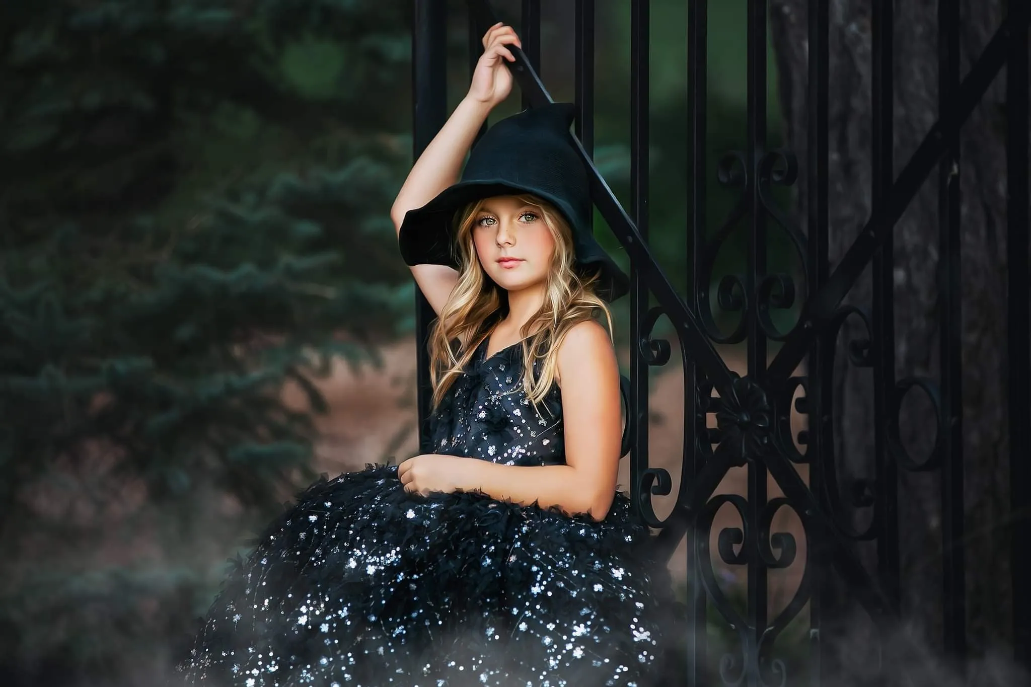 Euc "Magic" Midnight-  high low gown ( 7 Year - Petite 8 Year)